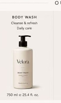 Velora body wash SKU design